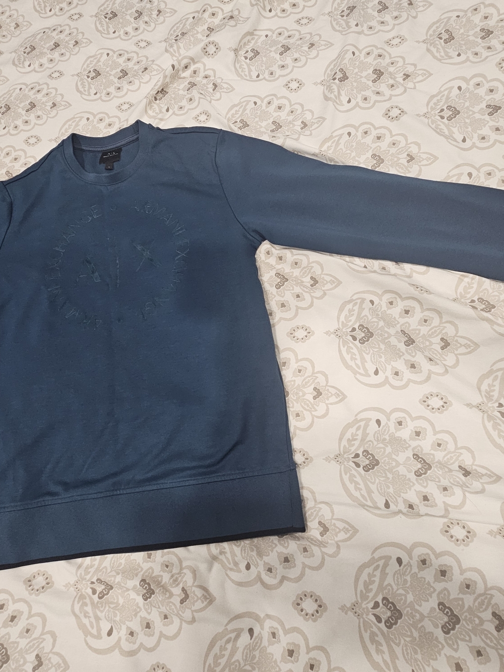 Armani Exchange Men's Deep Teal Crewneck Sweatshirt